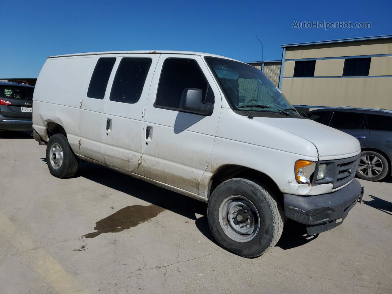 2007 Ford Econoline E250 Van White vin: 1FTNE24W87DA60029