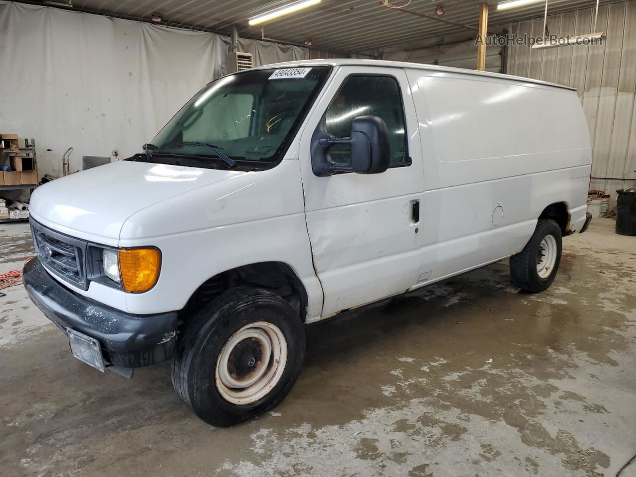 2007 Ford Econoline E250 Van White vin: 1FTNE24W87DA99798