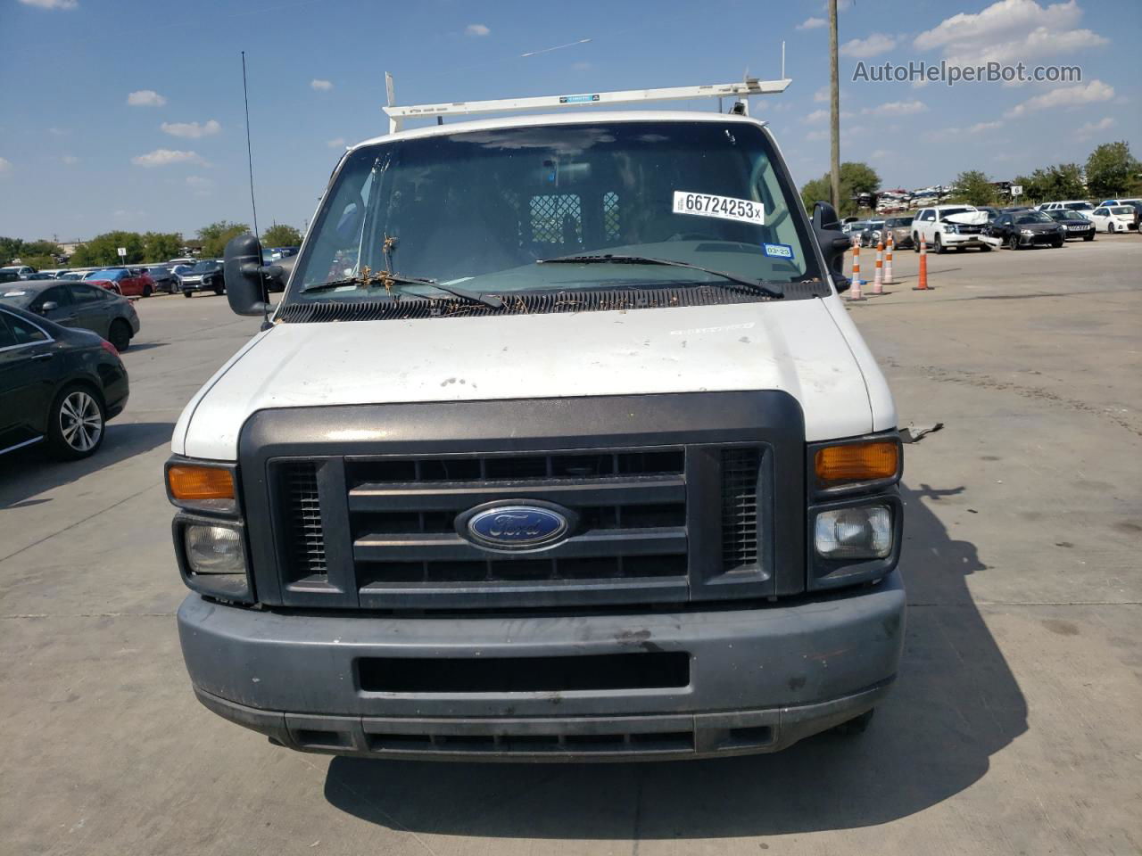 2008 Ford Econoline E250 Van White vin: 1FTNE24W88DA17506