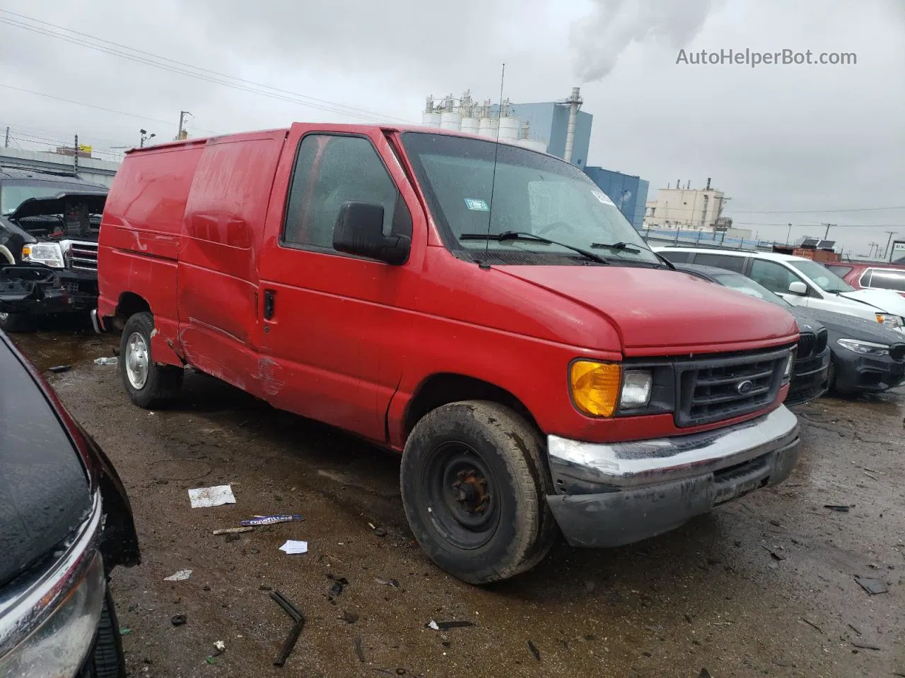 2007 Ford Econoline E250 Van Red vin: 1FTNE24W97DA72626