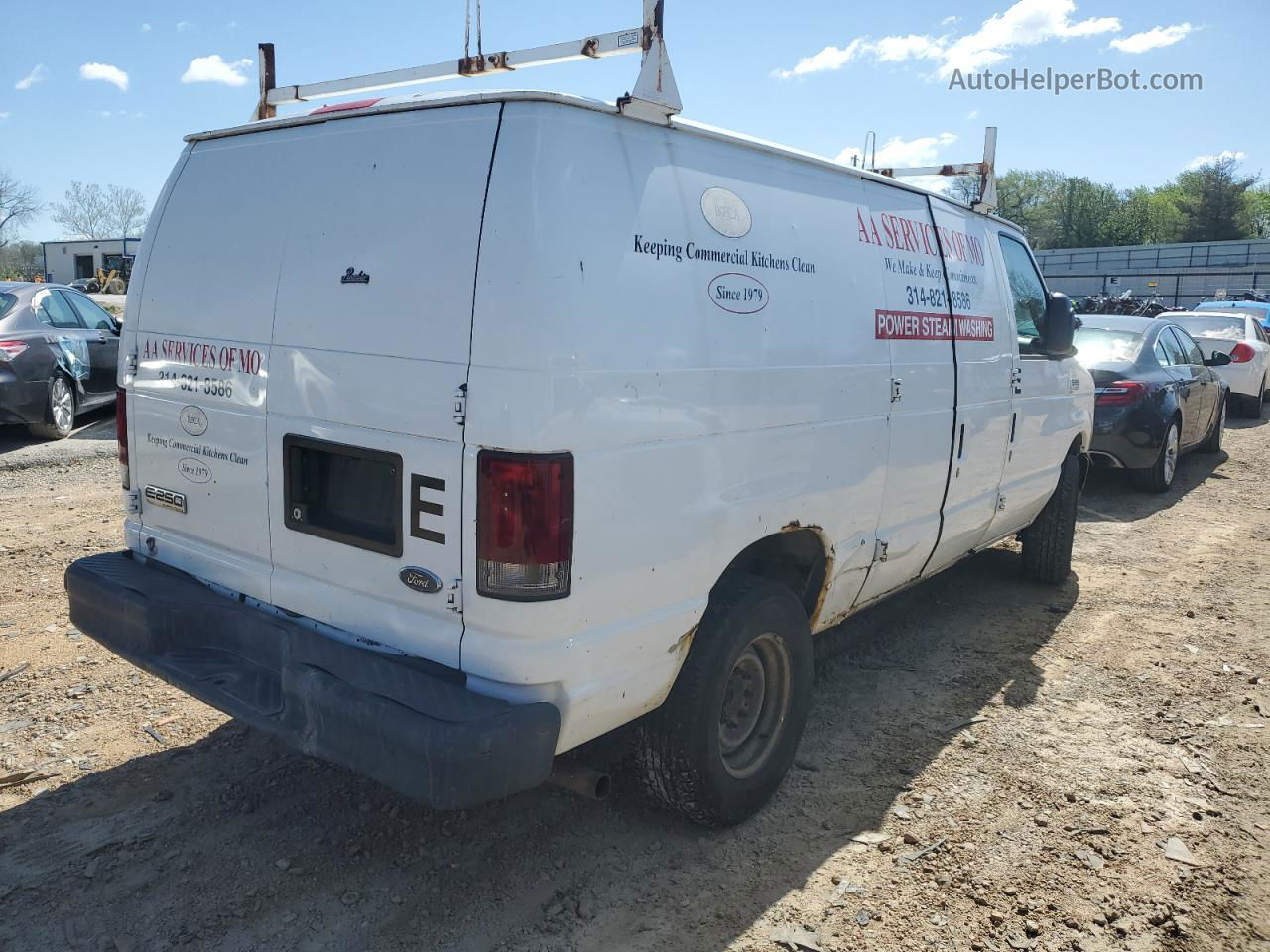 2008 Ford Econoline E250 Van White vin: 1FTNE24W98DA95003
