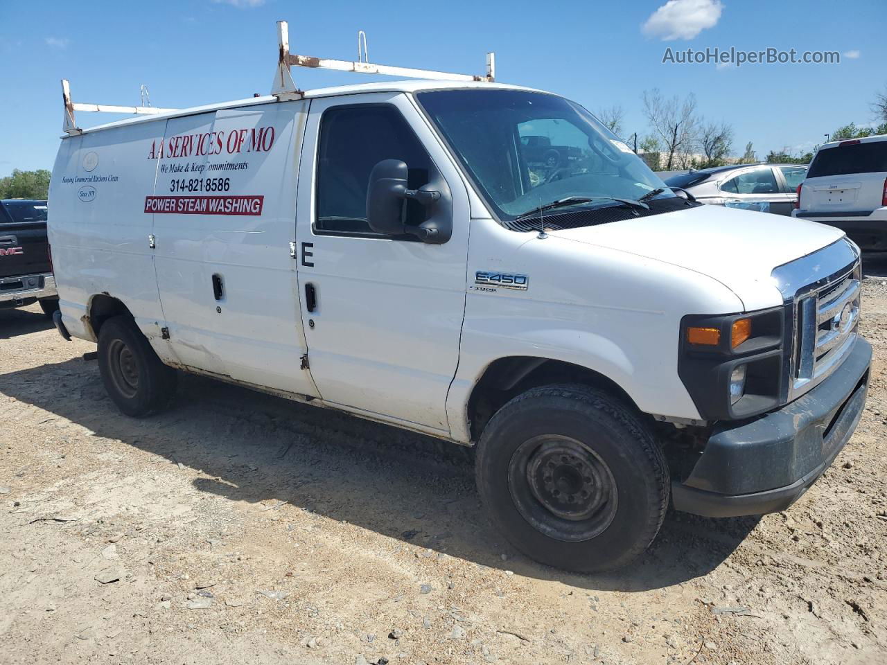 2008 Ford Econoline E250 Van White vin: 1FTNE24W98DA95003