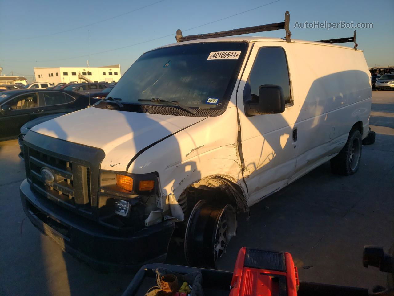 2008 Ford Econoline E250 Van White vin: 1FTNE24W98DB12897