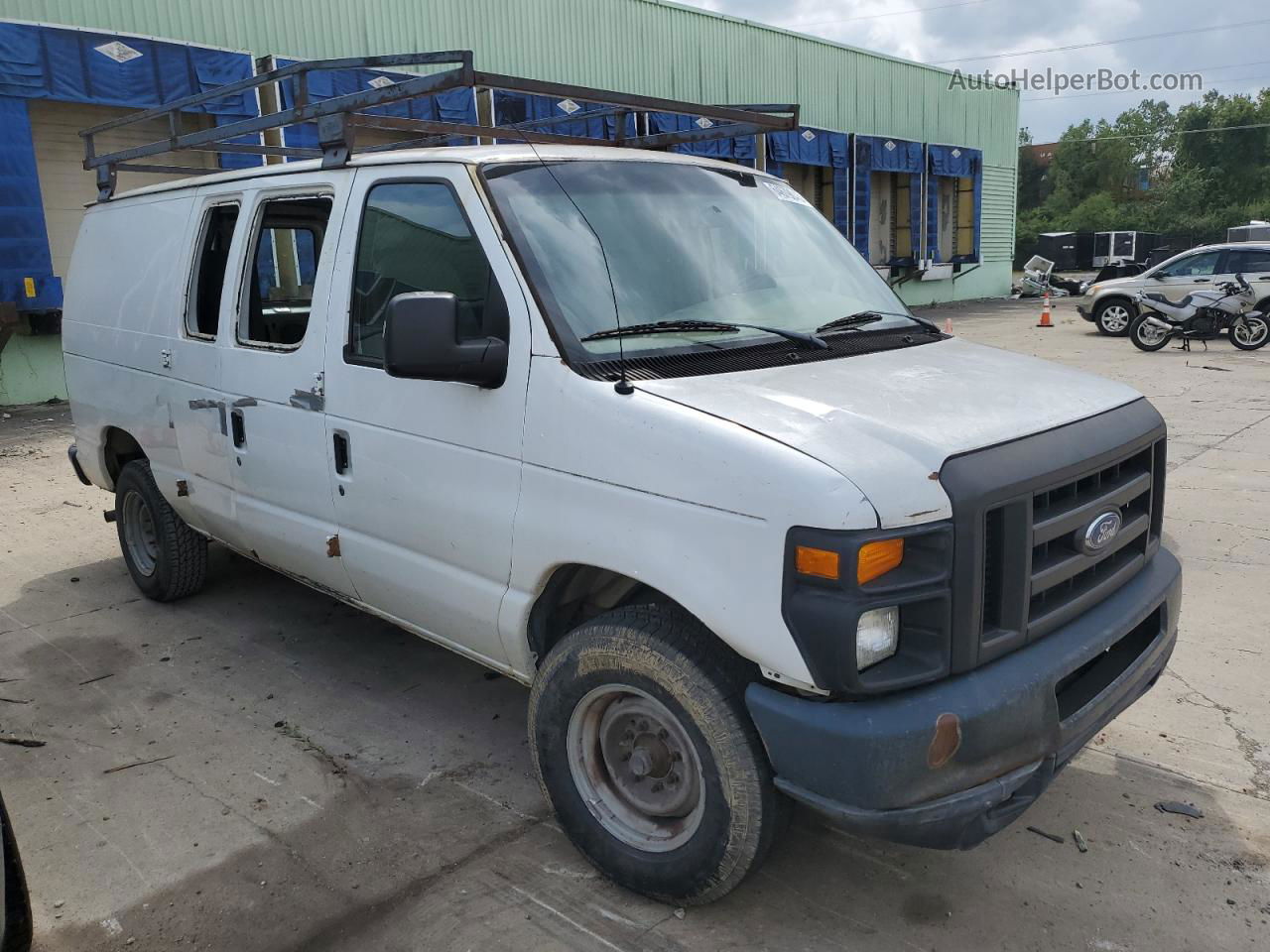 2008 Ford Econoline E250 Van White vin: 1FTNE24WX8DA06619