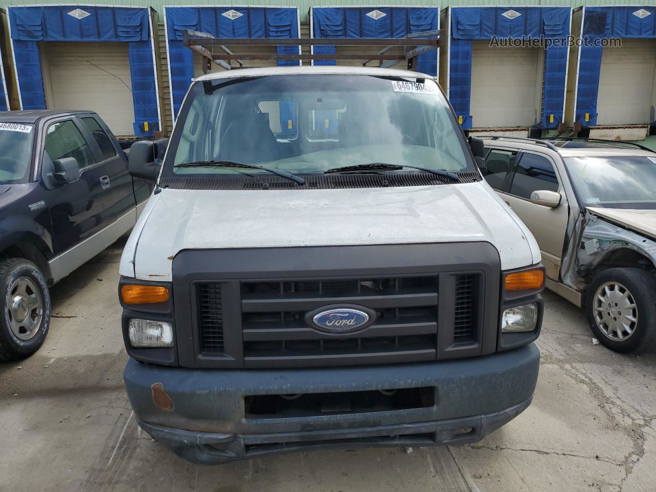 2008 Ford Econoline E250 Van White vin: 1FTNE24WX8DA06619