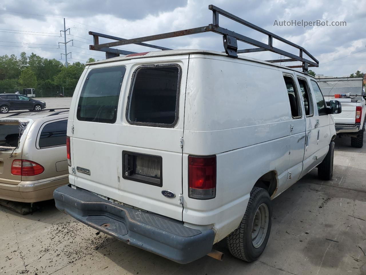 2008 Ford Econoline E250 Van White vin: 1FTNE24WX8DA06619