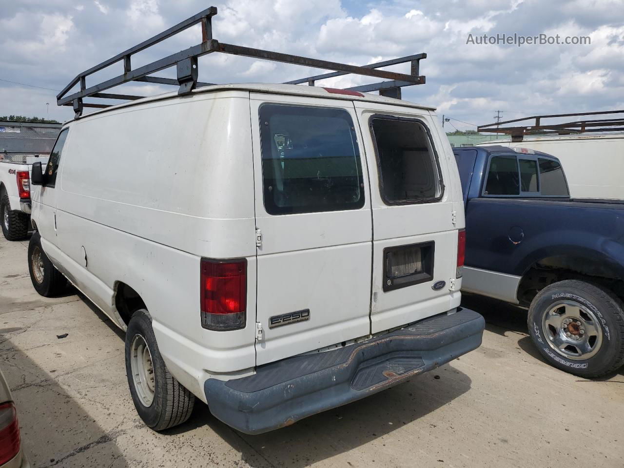 2008 Ford Econoline E250 Van White vin: 1FTNE24WX8DA06619