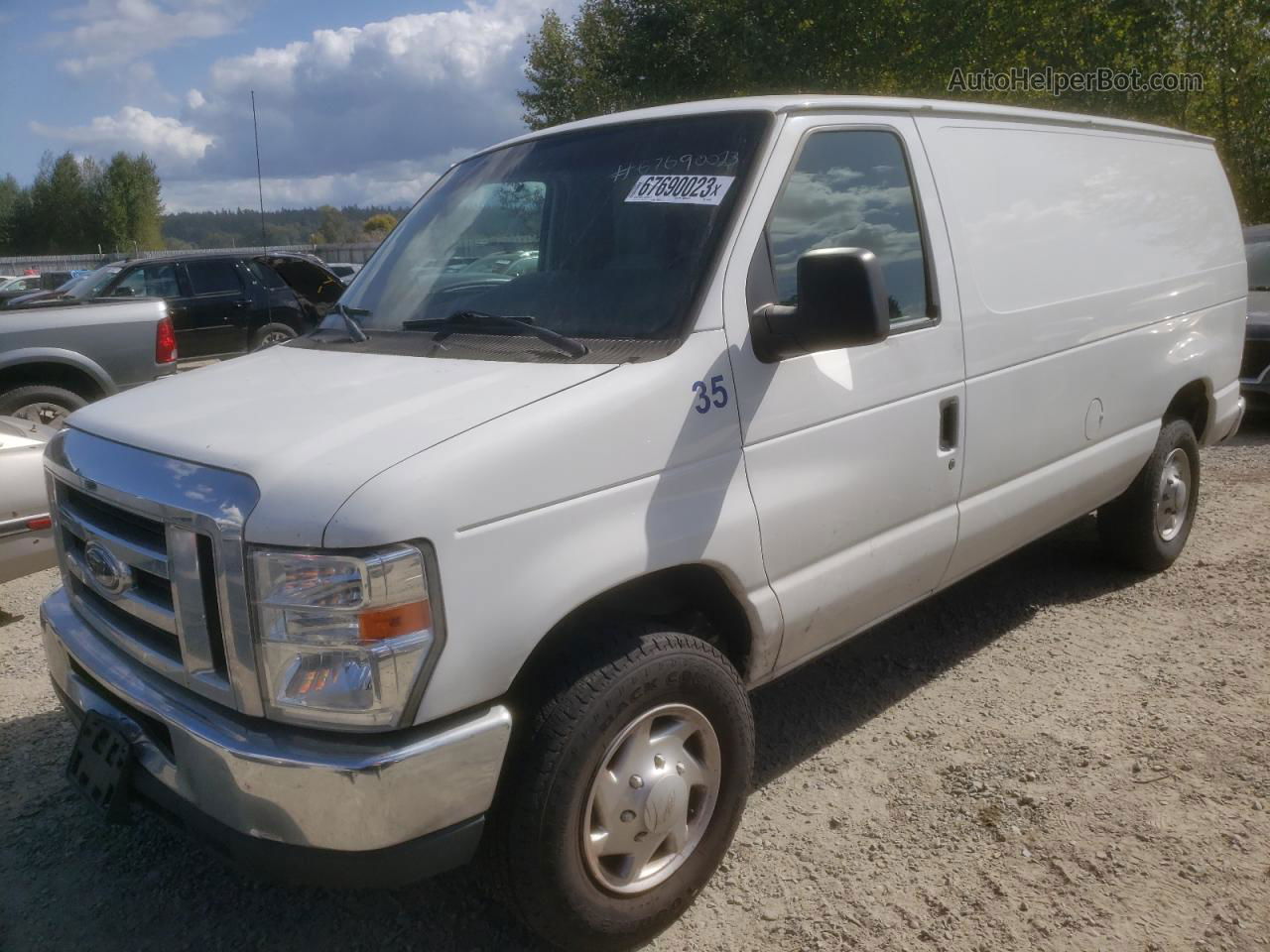 2013 Ford Econoline E250 Van White vin: 1FTNE2EL3DDA14009