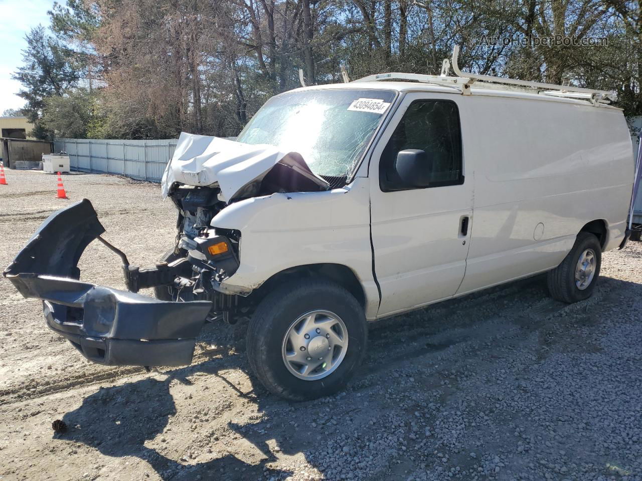 2010 Ford Econoline E250 Van White vin: 1FTNE2EL5ADA16680