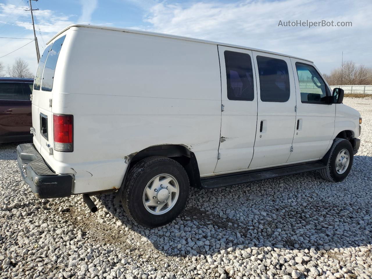 2013 Ford Econoline E250 Van White vin: 1FTNE2EW0DDA29593