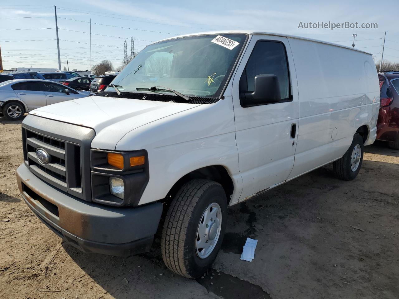 2013 Ford Econoline E250 Van White vin: 1FTNE2EW0DDA40870