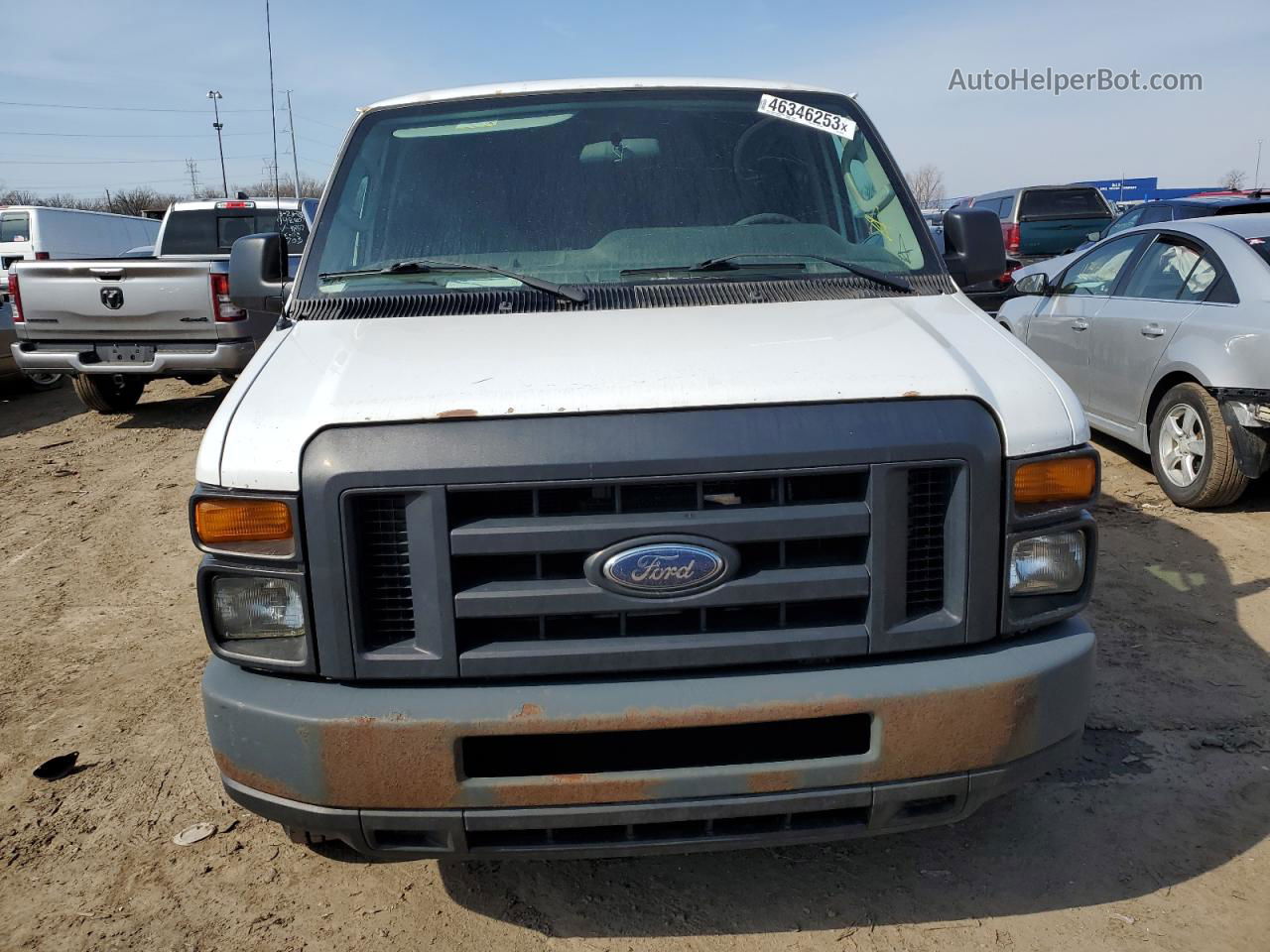 2013 Ford Econoline E250 Van White vin: 1FTNE2EW0DDA40870