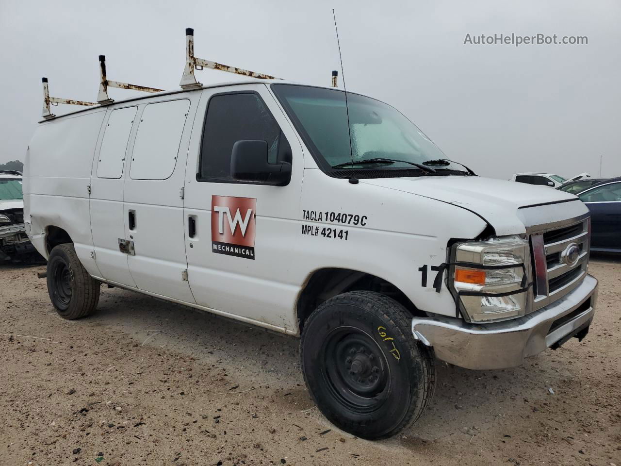 2012 Ford Econoline E250 Van White vin: 1FTNE2EW1CDB03375