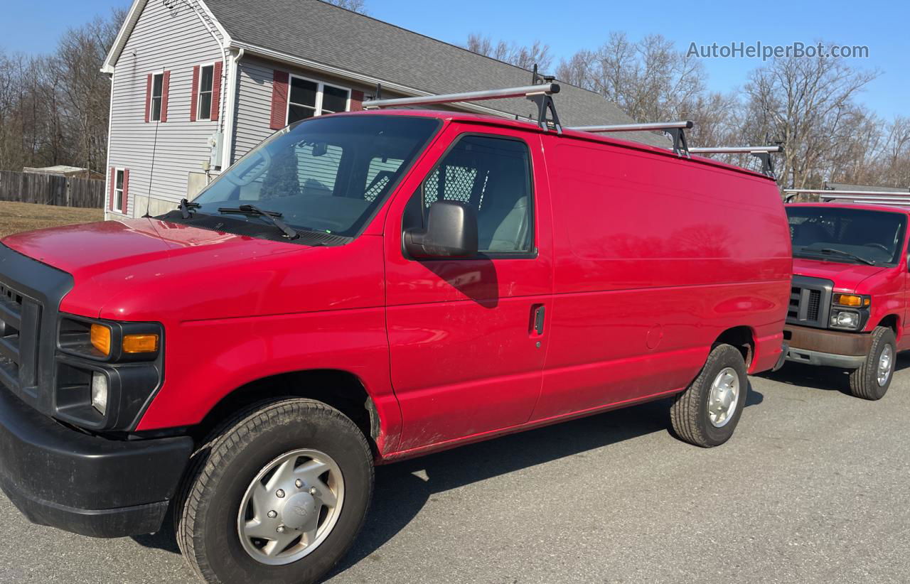 2013 Ford Econoline E250 Van Red vin: 1FTNE2EW2DDB14001