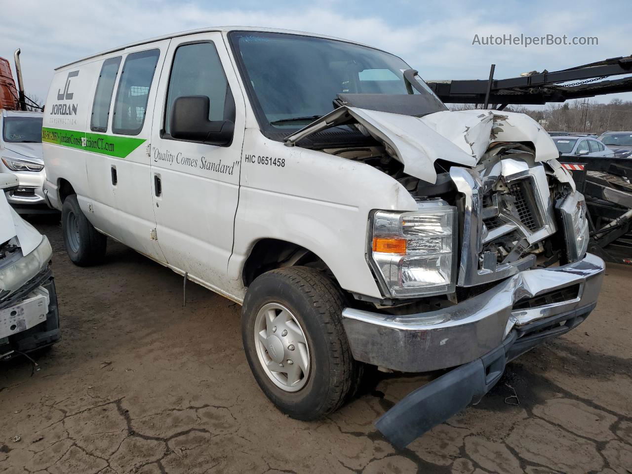 2012 Ford Econoline E250 Van White vin: 1FTNE2EW3CDA69200