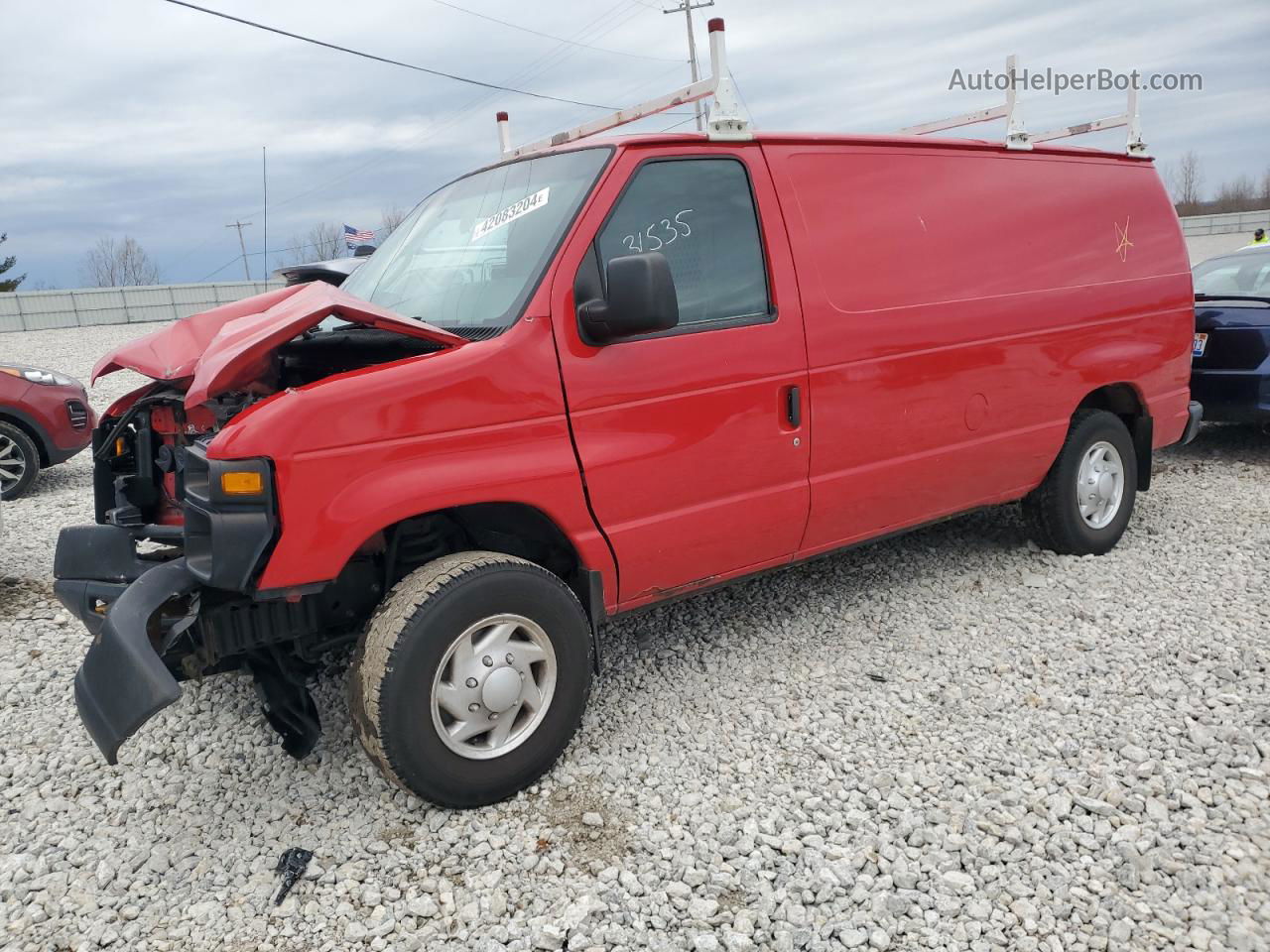 2013 Ford Econoline E250 Van Красный vin: 1FTNE2EW3DDB31535