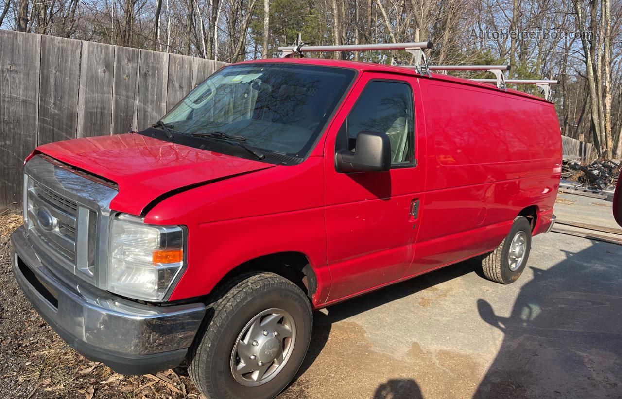 2013 Ford Econoline E250 Van Red vin: 1FTNE2EW4DDA37552