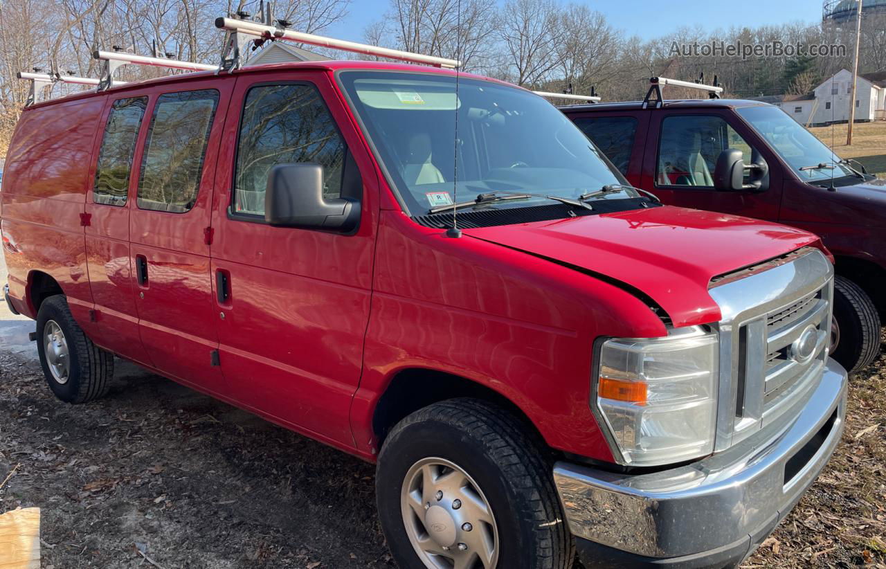 2013 Ford Econoline E250 Van Red vin: 1FTNE2EW4DDA37552