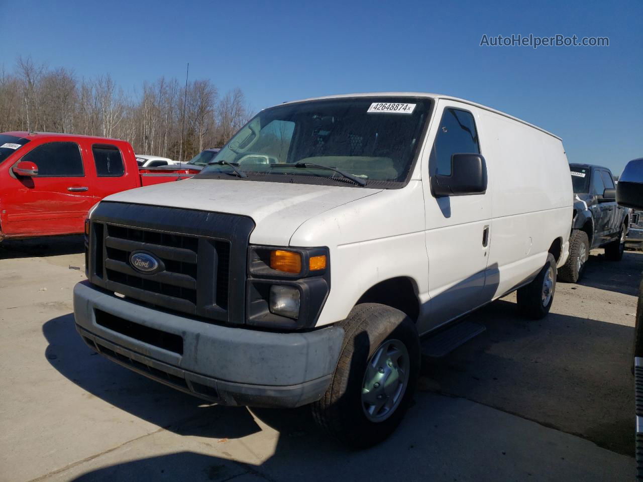 2012 Ford Econoline E250 Van White vin: 1FTNE2EW5CDB10569