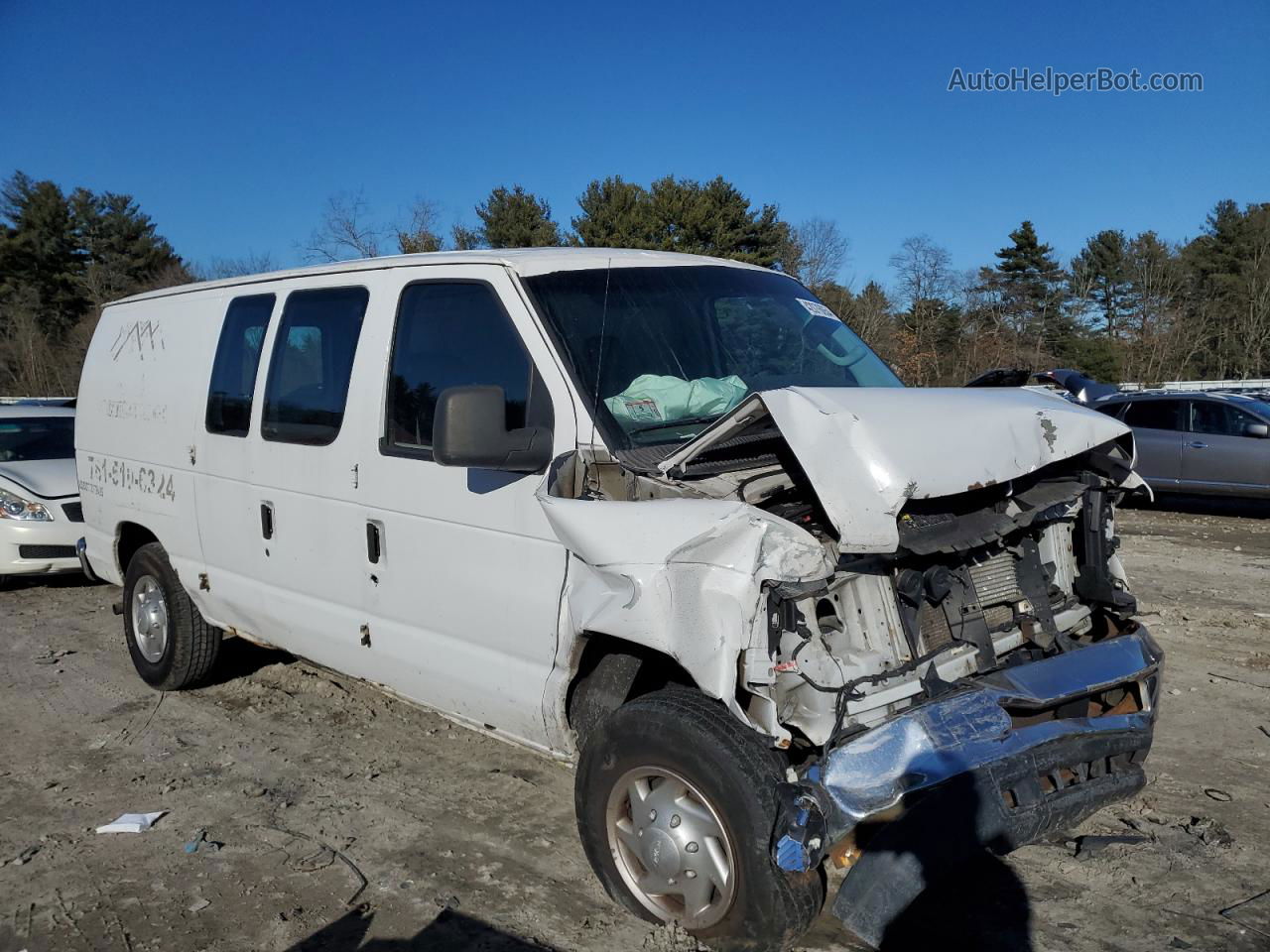 2013 Ford Econoline E250 Van White vin: 1FTNE2EW8DDA63054