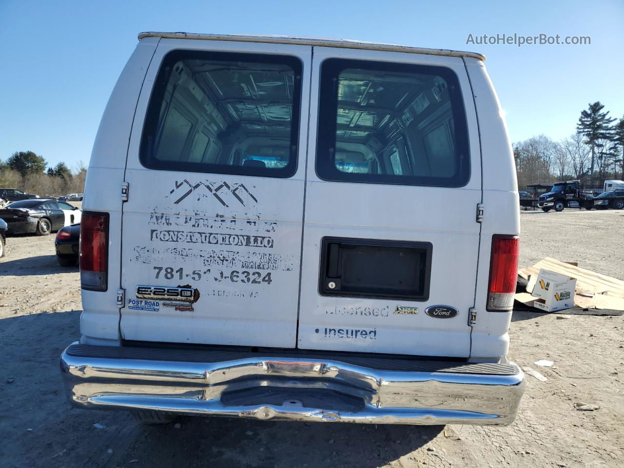 2013 Ford Econoline E250 Van White vin: 1FTNE2EW8DDA63054