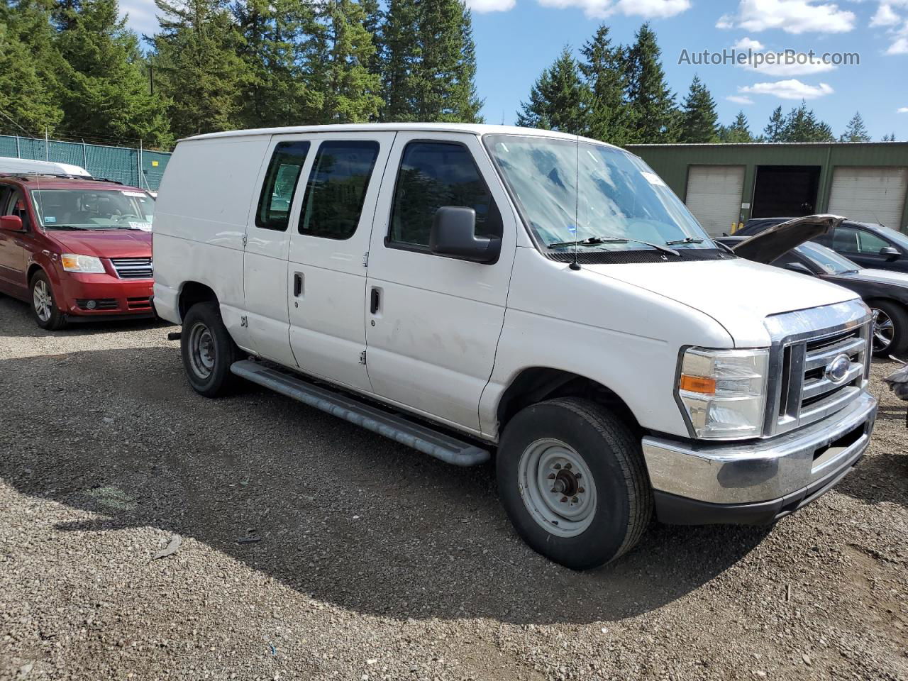 2013 Ford Econoline E250 Van White vin: 1FTNE2EW9DDA54377