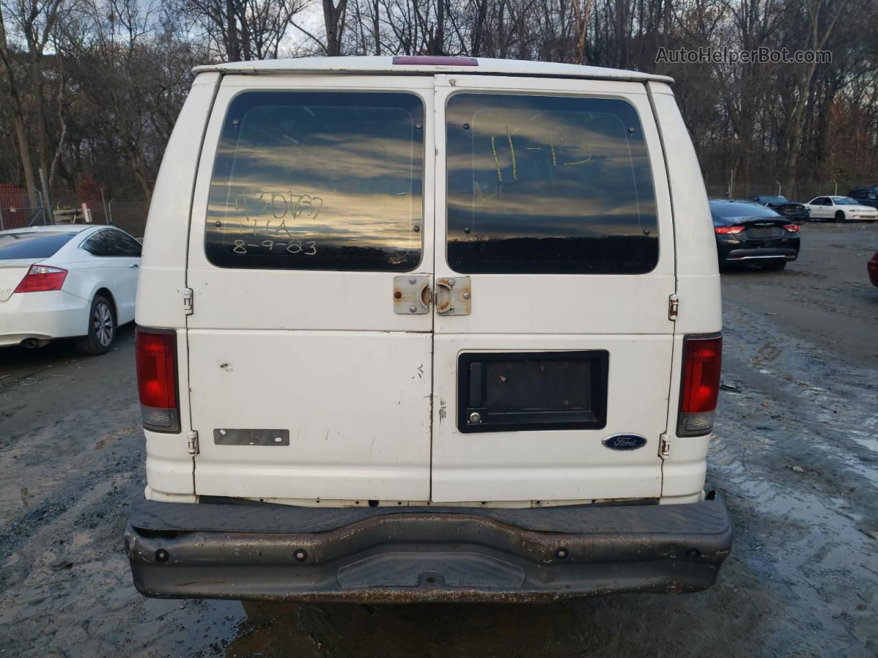 2007 Ford Econoline E250 Van White vin: 1FTNS24W07DA04661