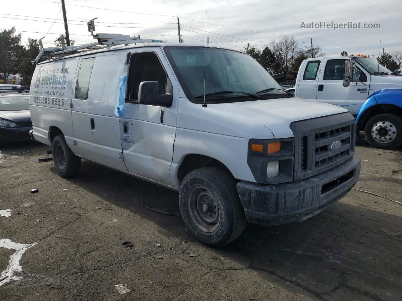 2012 Ford Econoline E250 Van White vin: 1FTNS2EL6CDB37116