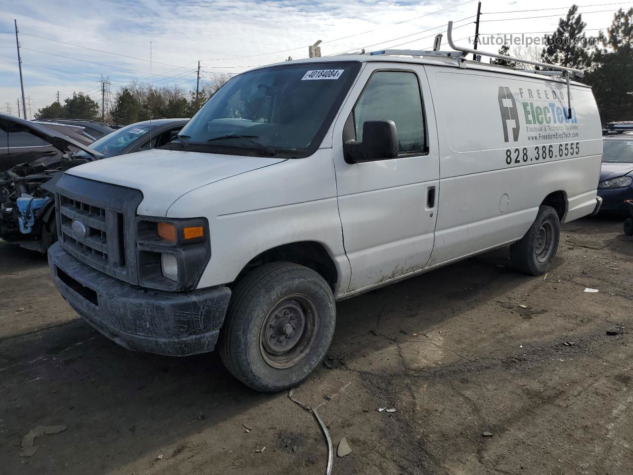 2012 Ford Econoline E250 Van White vin: 1FTNS2EL6CDB37116