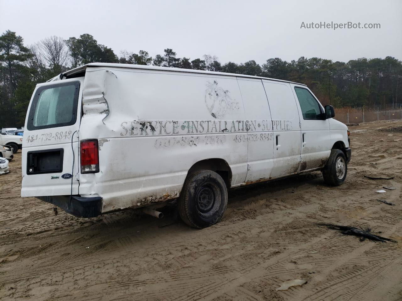 2012 Ford Econoline E250 Van White vin: 1FTNS2EW3CDA03772