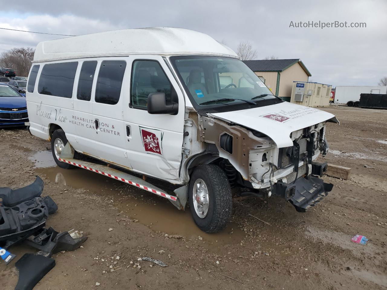 2012 Ford Econoline E250 Van White vin: 1FTNS2EW3CDA82036