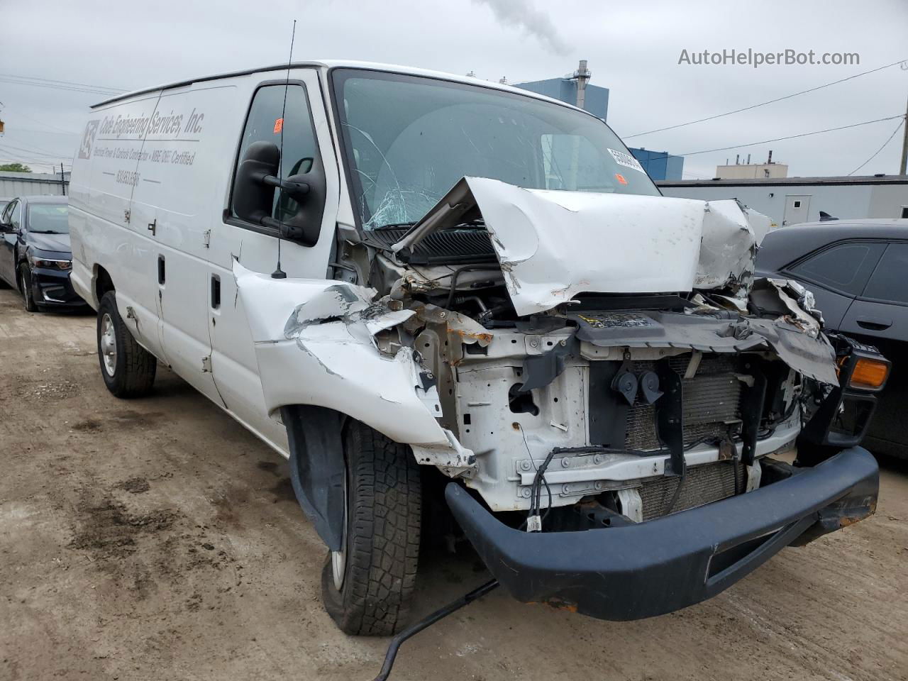 2013 Ford Econoline E250 Van White vin: 1FTNS2EW5DDA49301