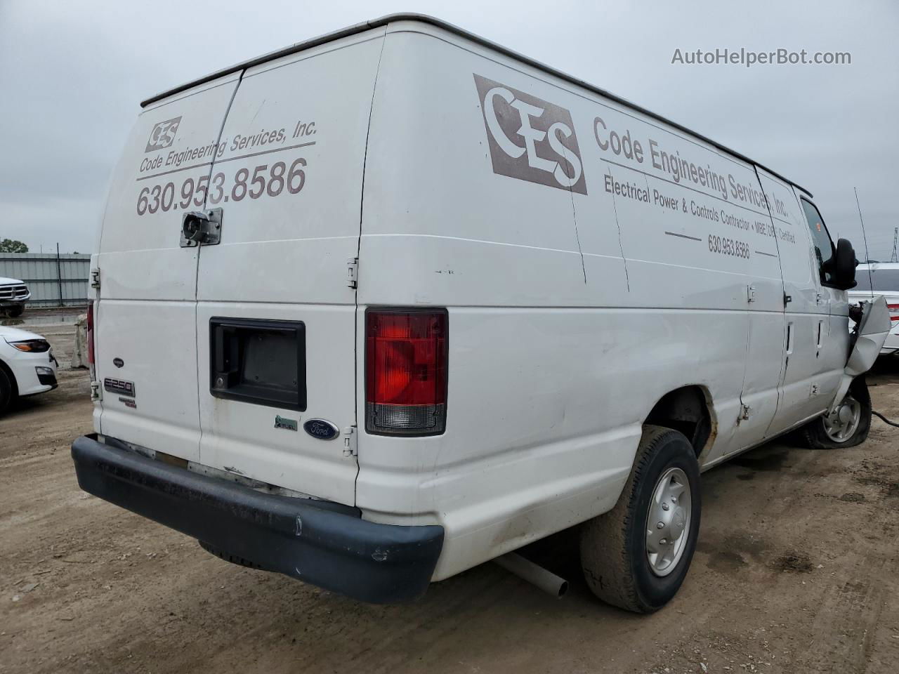 2013 Ford Econoline E250 Van White vin: 1FTNS2EW5DDA49301