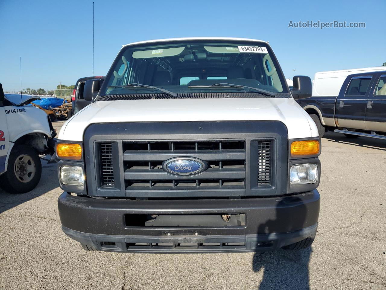 2012 Ford Econoline E250 Van White vin: 1FTNS2EWXCDA76475