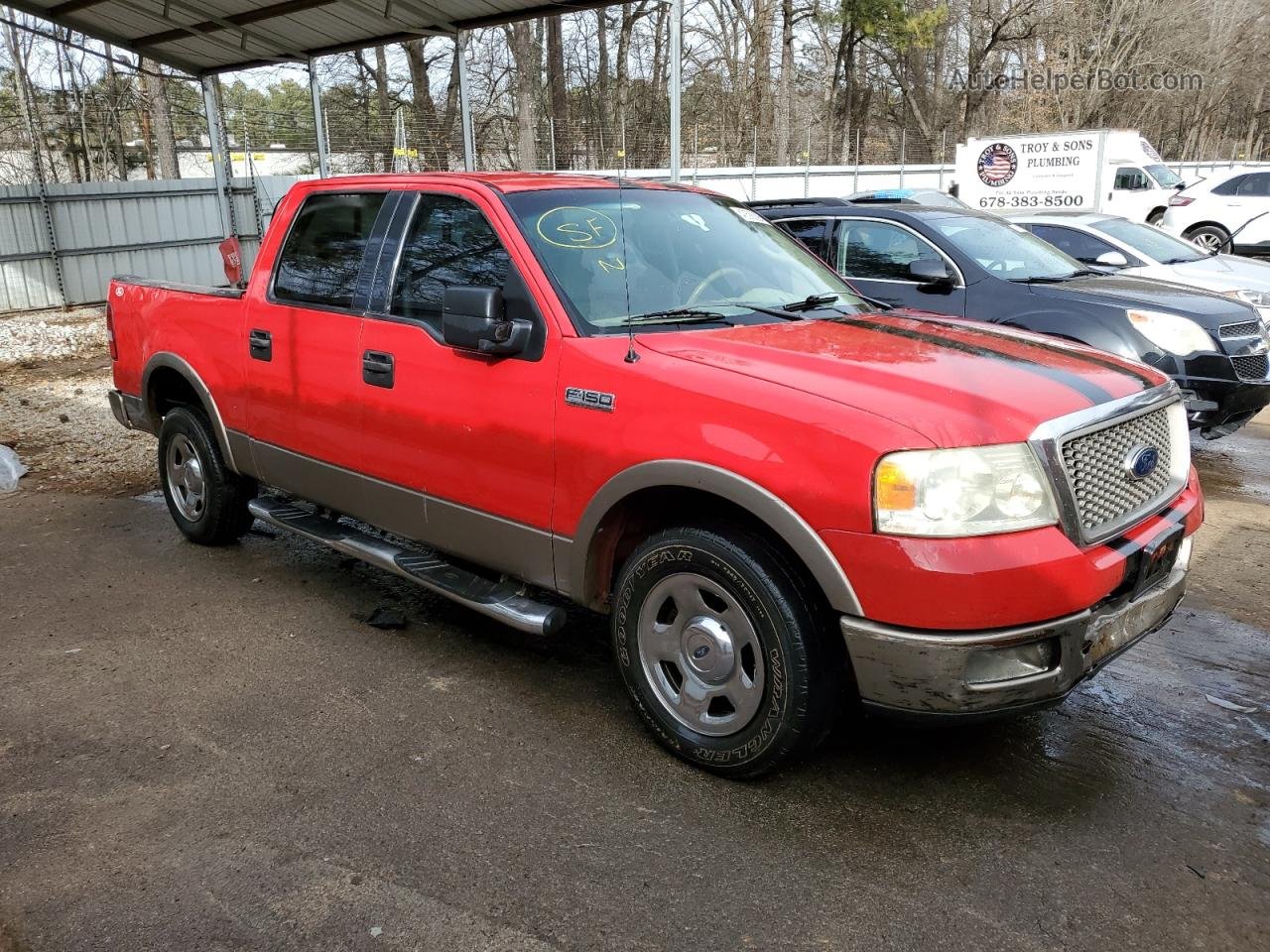 2005 Ford F150 Supercrew Red vin: 1FTPW12515FB70819