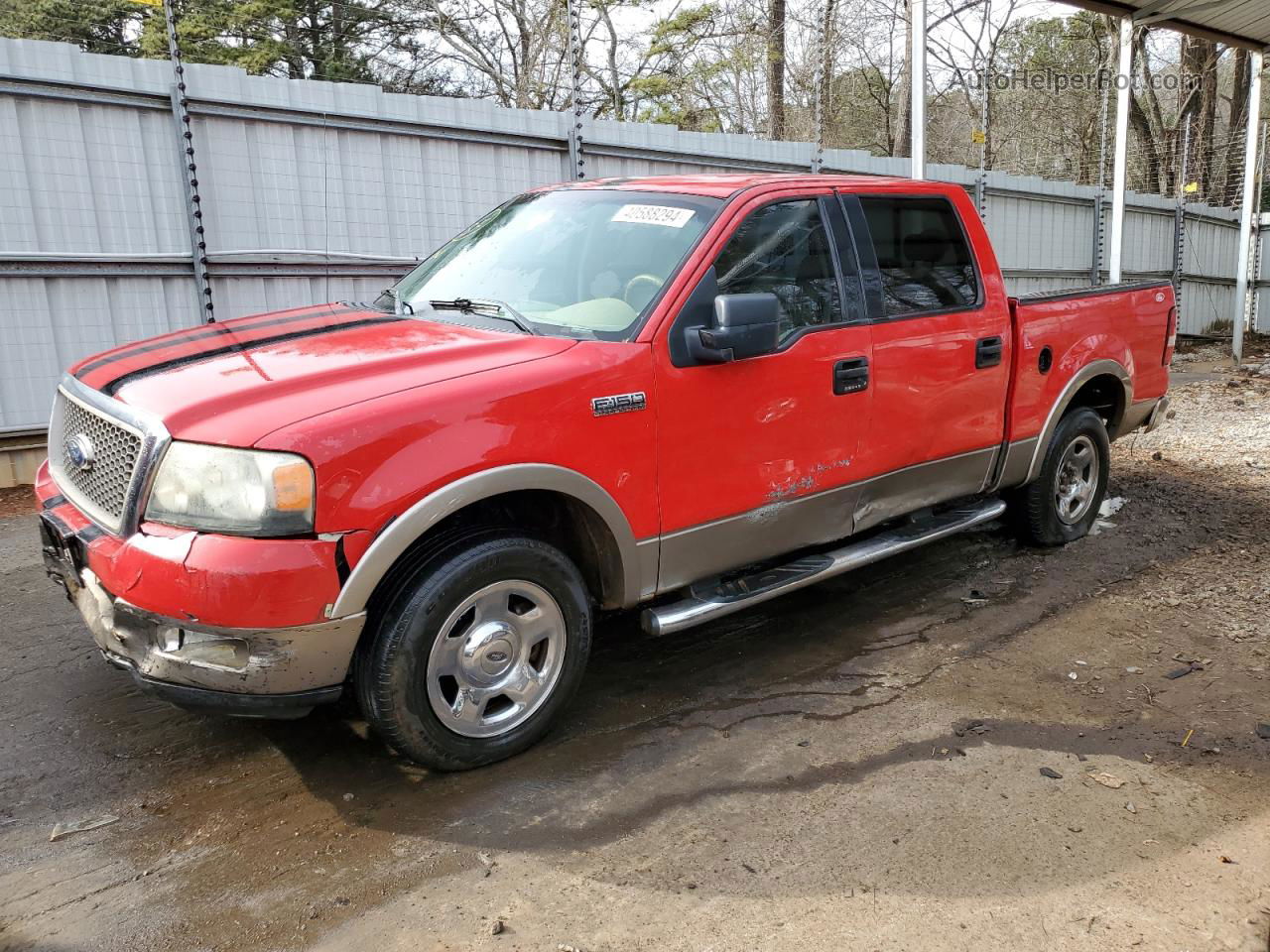 2005 Ford F150 Supercrew Red vin: 1FTPW12515FB70819