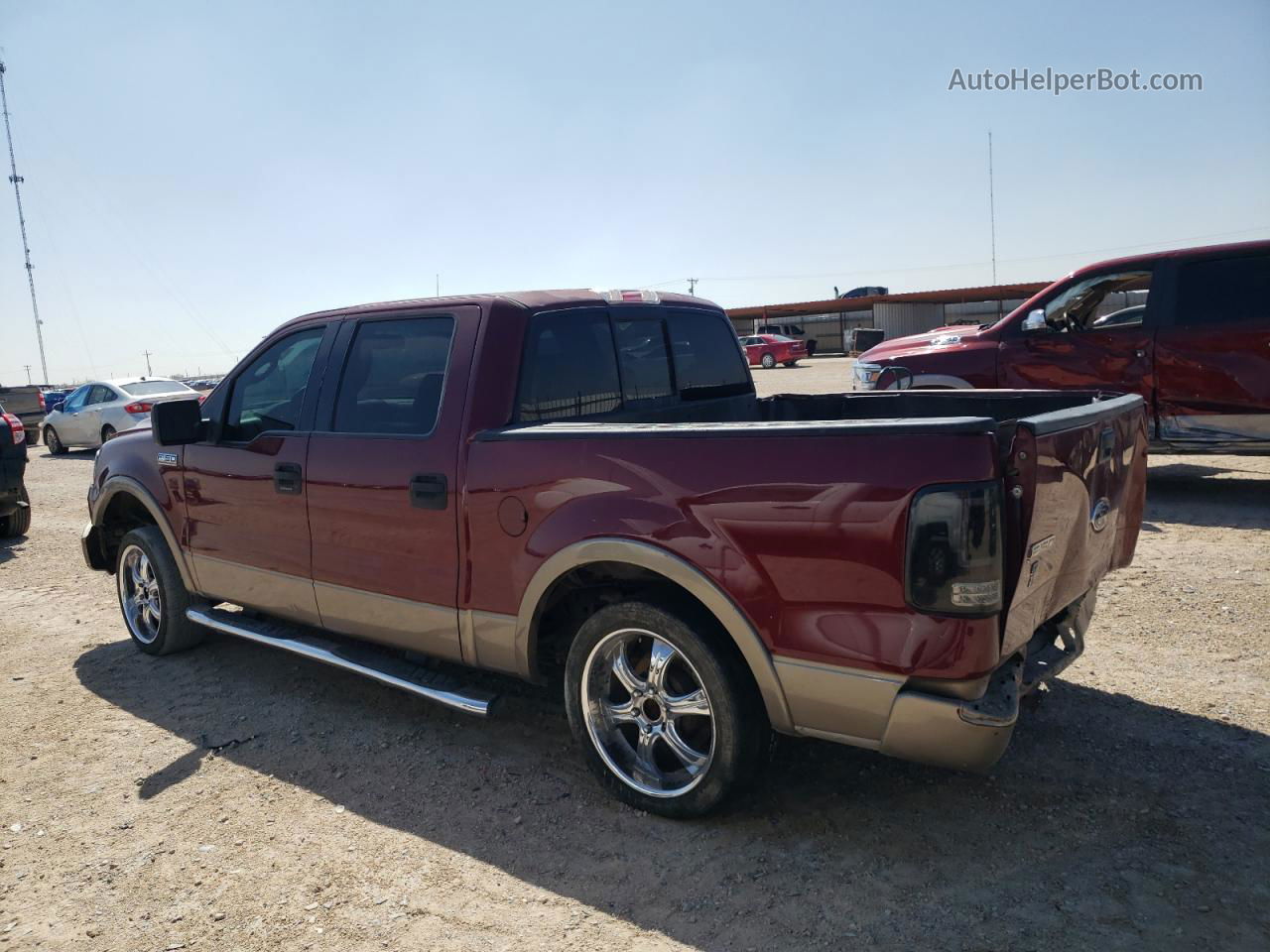 2005 Ford F150 Supercrew Maroon vin: 1FTPW12515KE67483