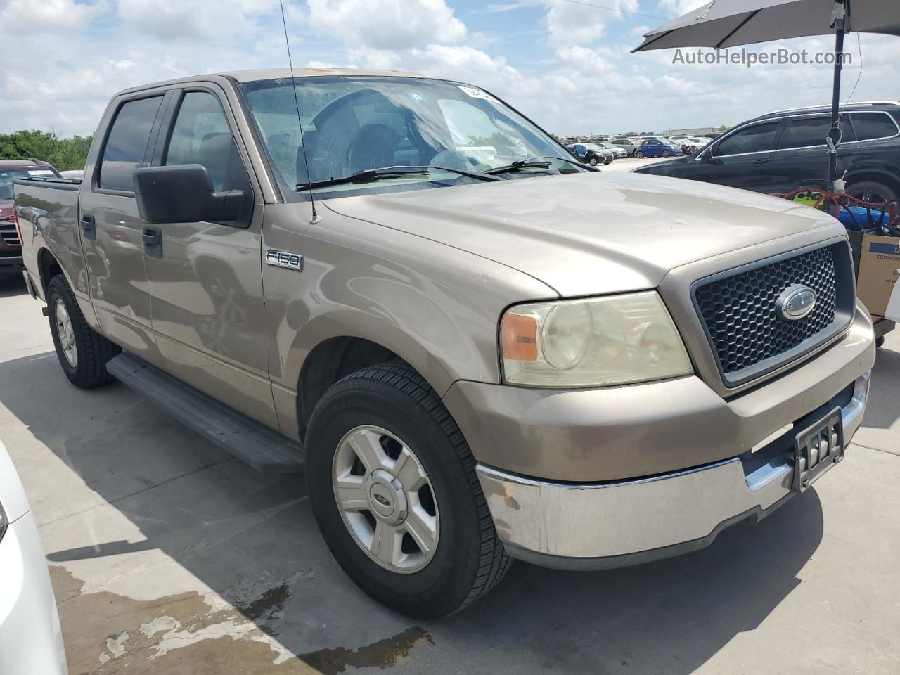 2004 Ford F150 Supercrew Beige vin: 1FTPW12524KA74882