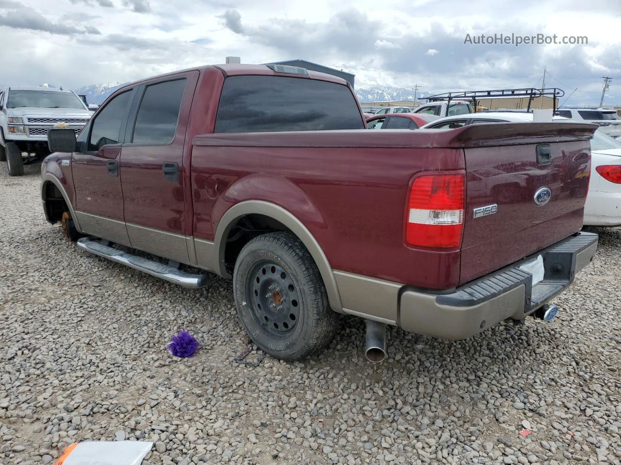 2005 Ford F150 Supercrew Burgundy vin: 1FTPW12535FA41447