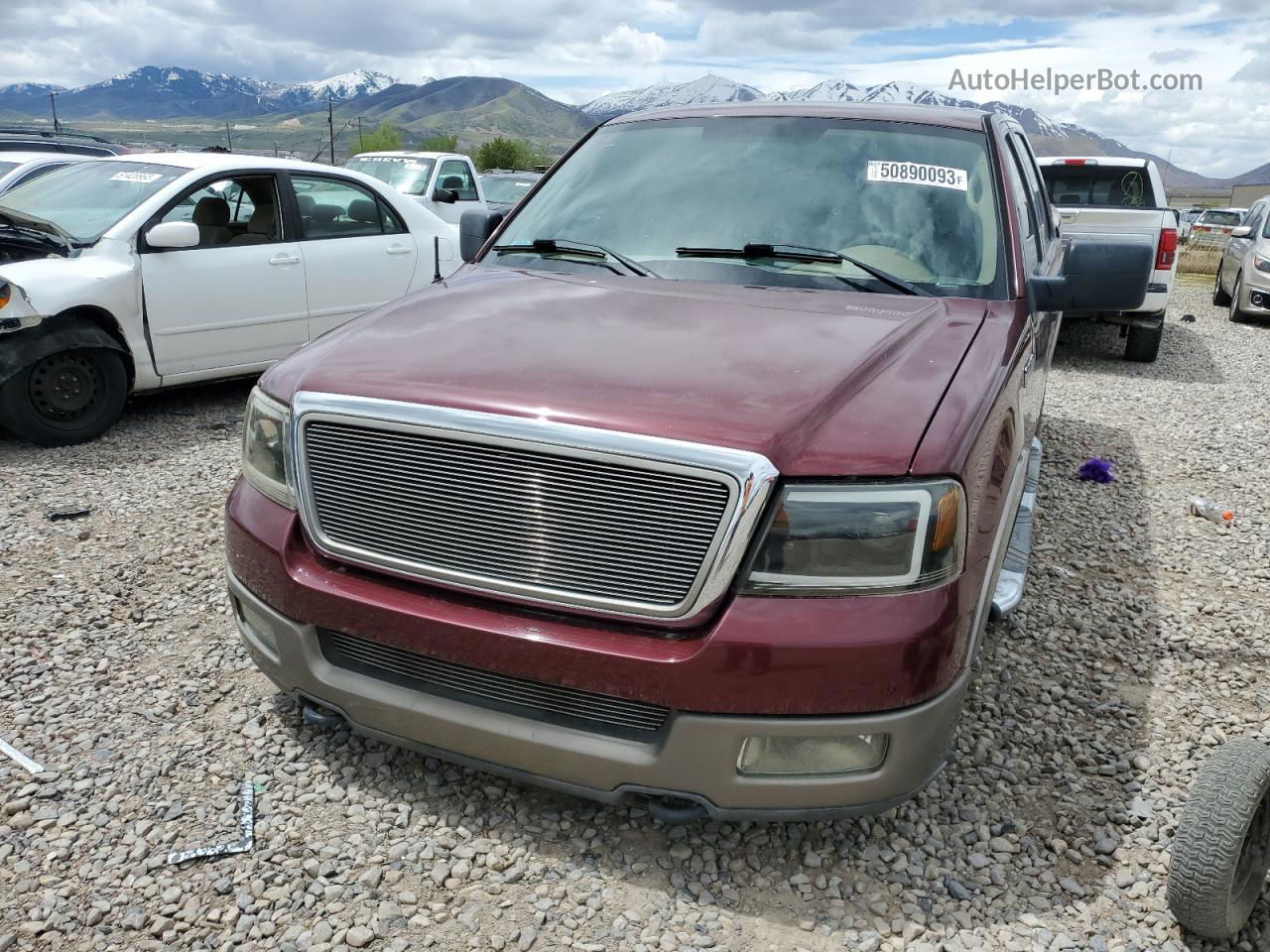 2005 Ford F150 Supercrew Burgundy vin: 1FTPW12535FA41447