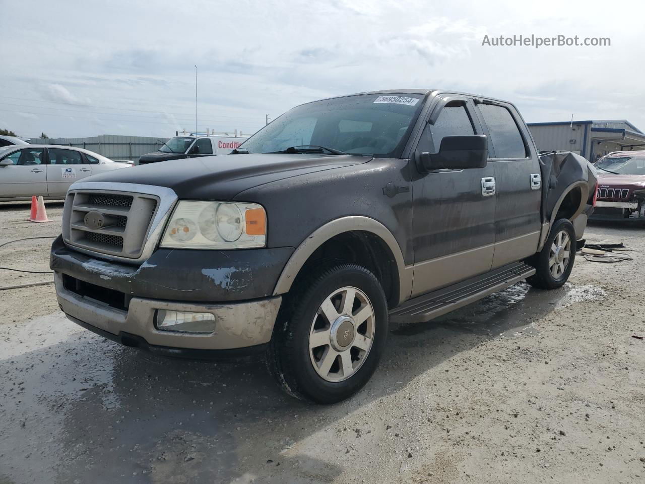 2005 Ford F150 Supercrew Brown vin: 1FTPW12535KC88393