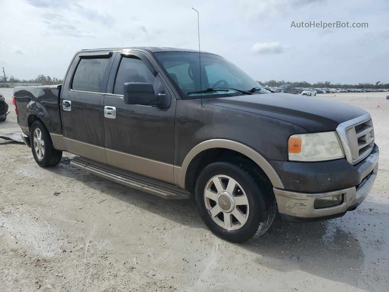 2005 Ford F150 Supercrew Brown vin: 1FTPW12535KC88393