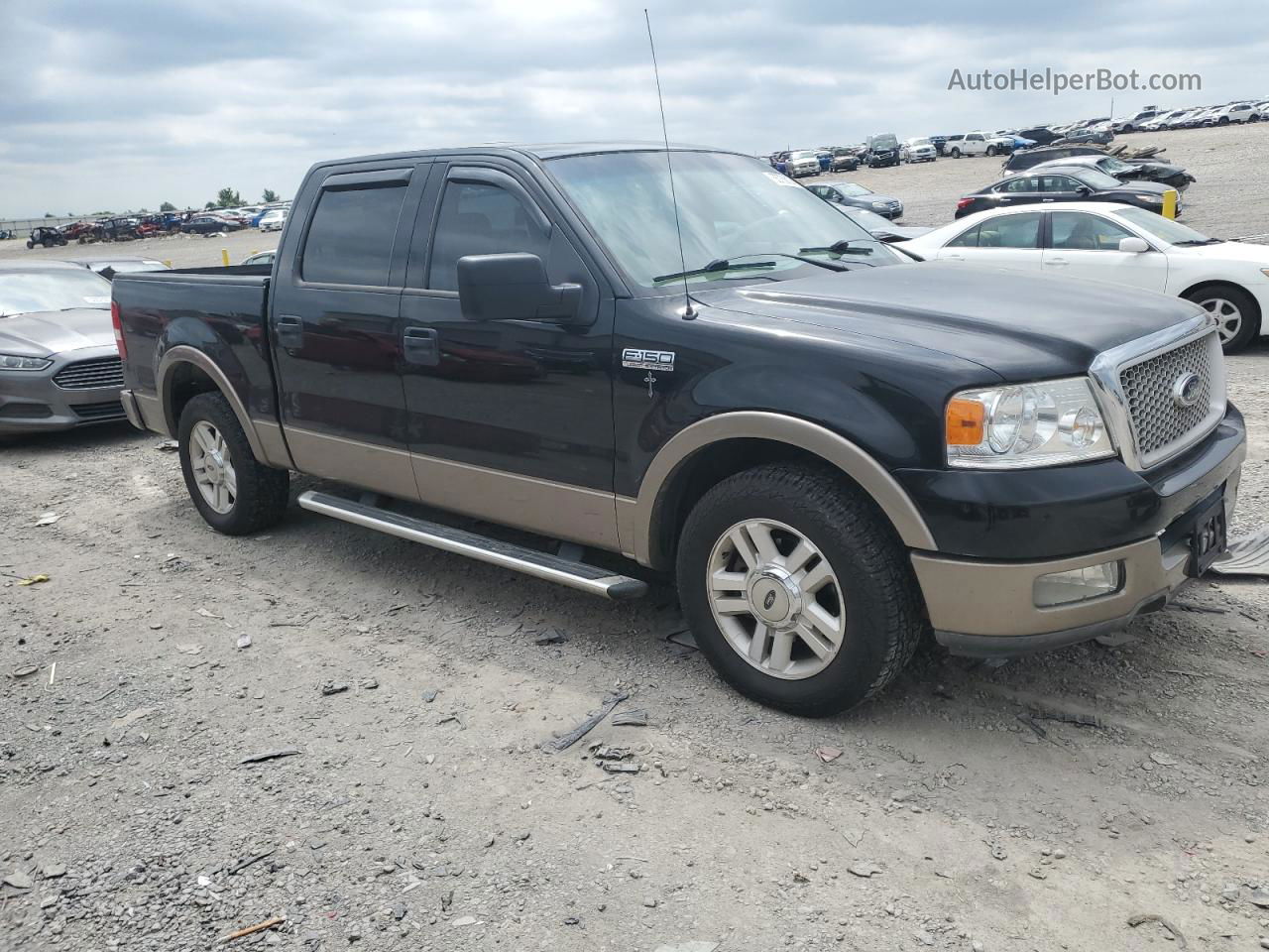 2004 Ford F150 Supercrew Black vin: 1FTPW12544KB16131