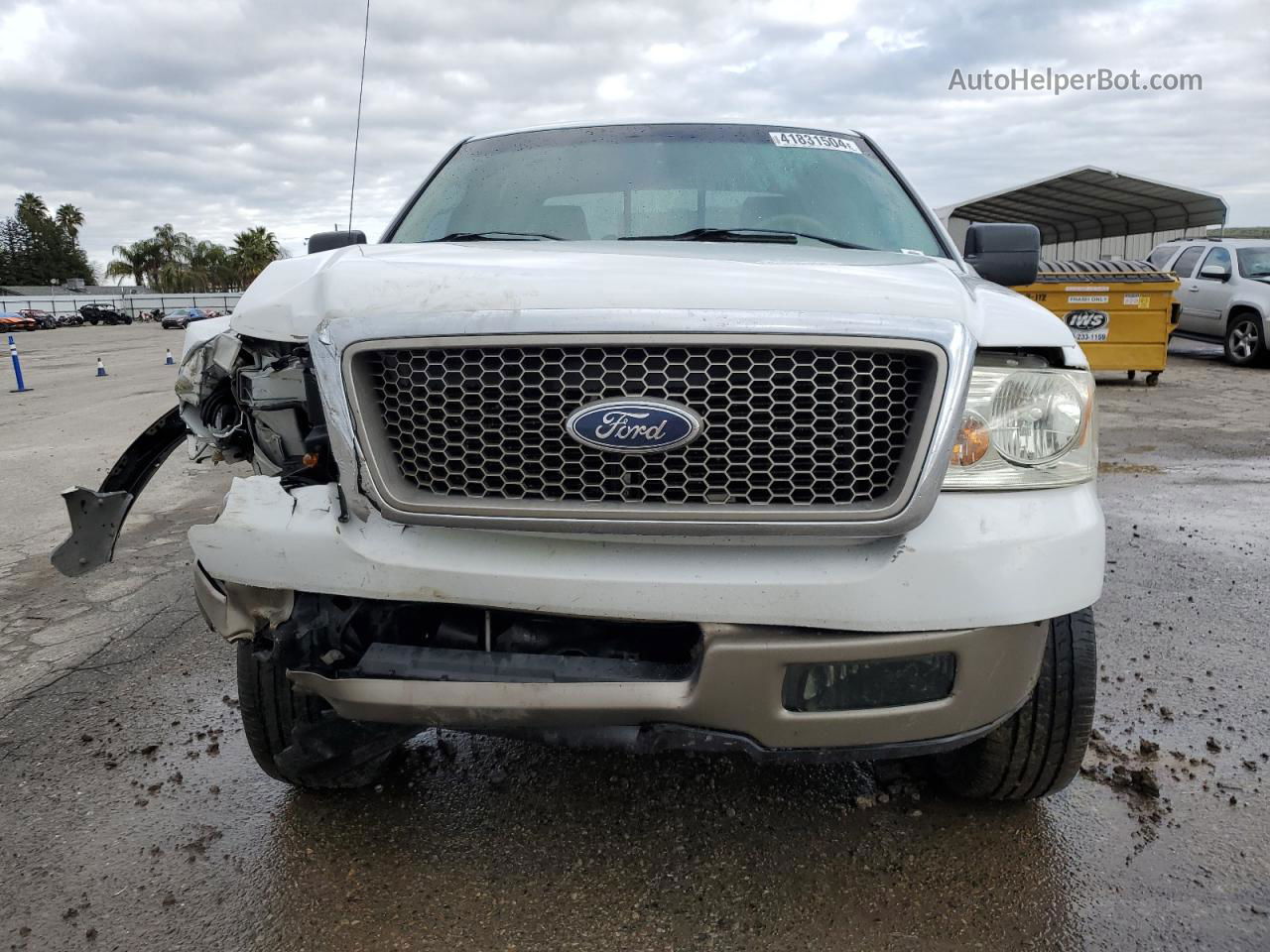 2005 Ford F150 Supercrew White vin: 1FTPW12545FA41456