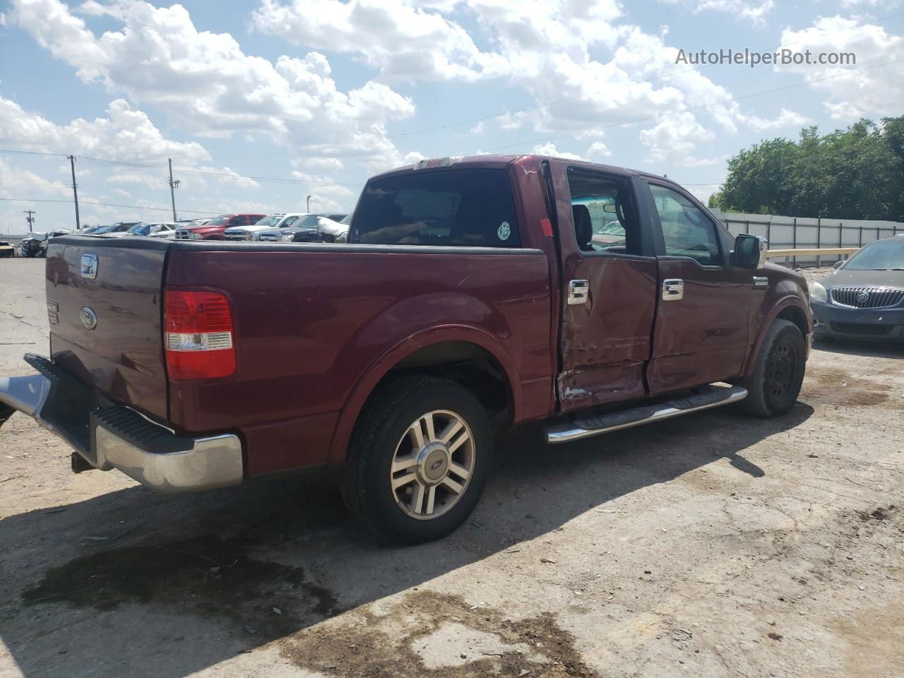 2005 Ford F150 Supercrew Maroon vin: 1FTPW12555FA77348