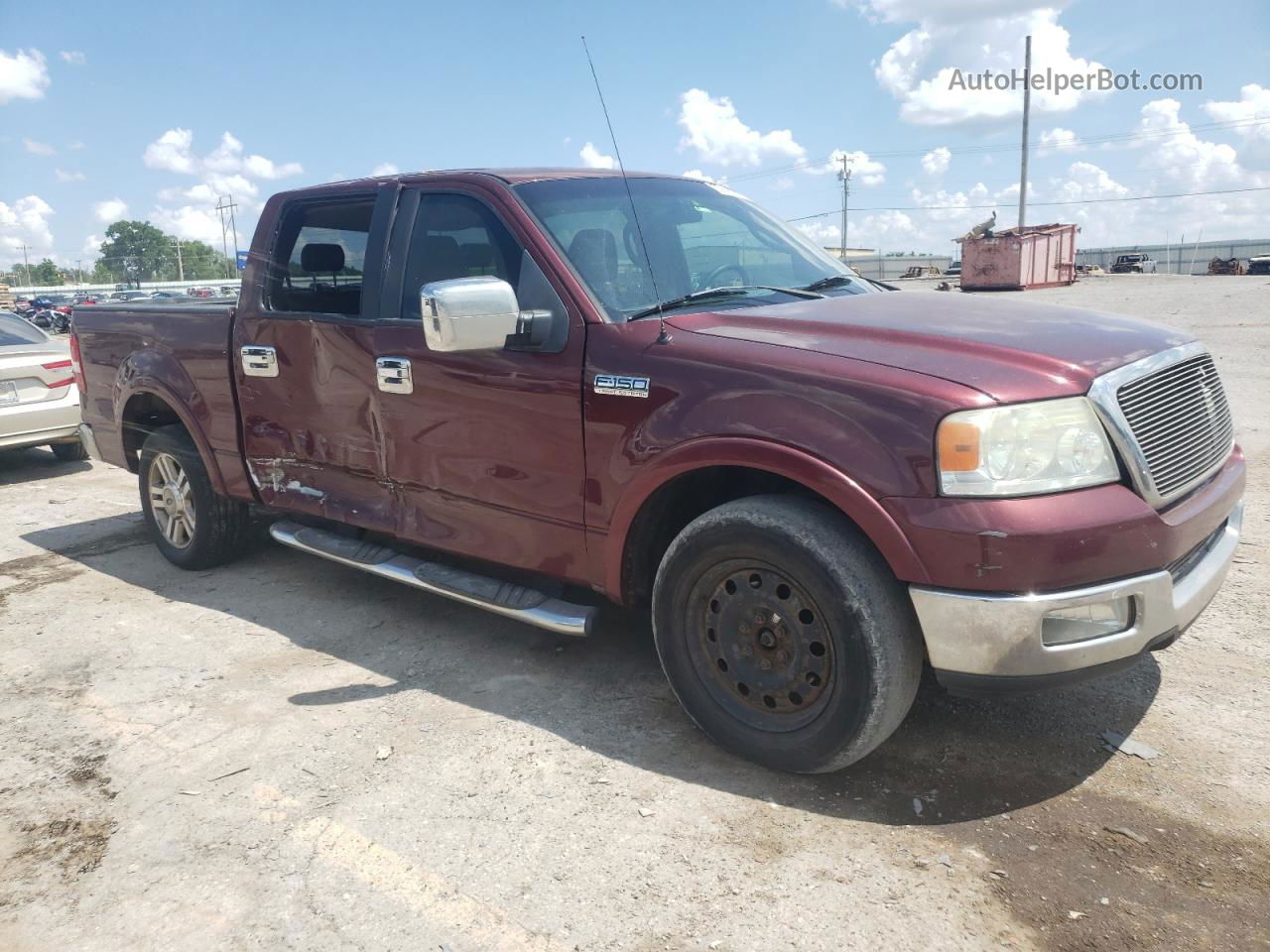 2005 Ford F150 Supercrew Maroon vin: 1FTPW12555FA77348