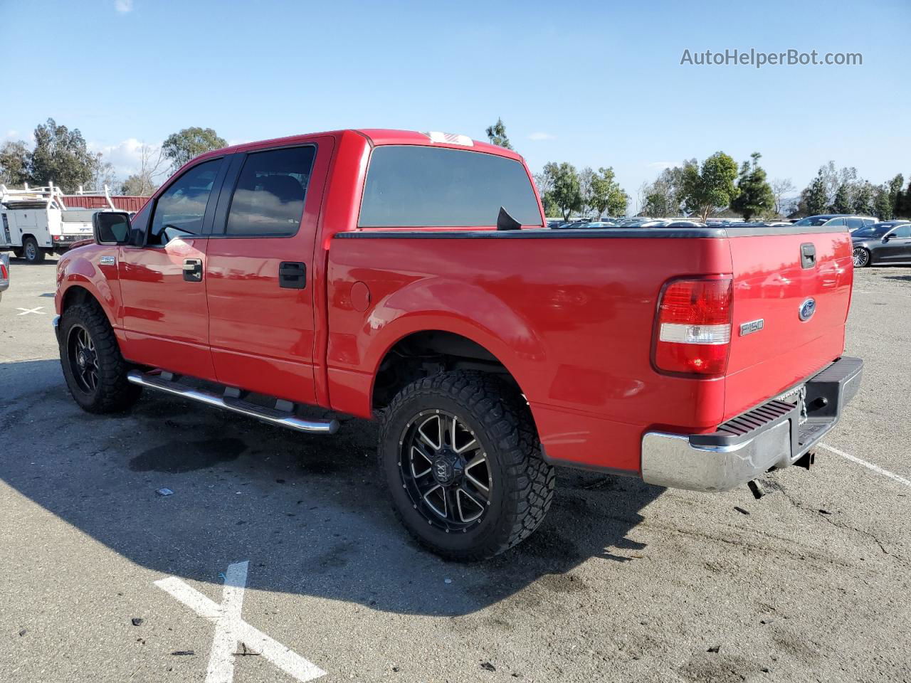 2005 Ford F150 Supercrew Red vin: 1FTPW12555KE80950