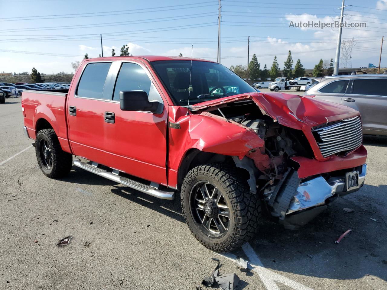 2005 Ford F150 Supercrew Red vin: 1FTPW12555KE80950