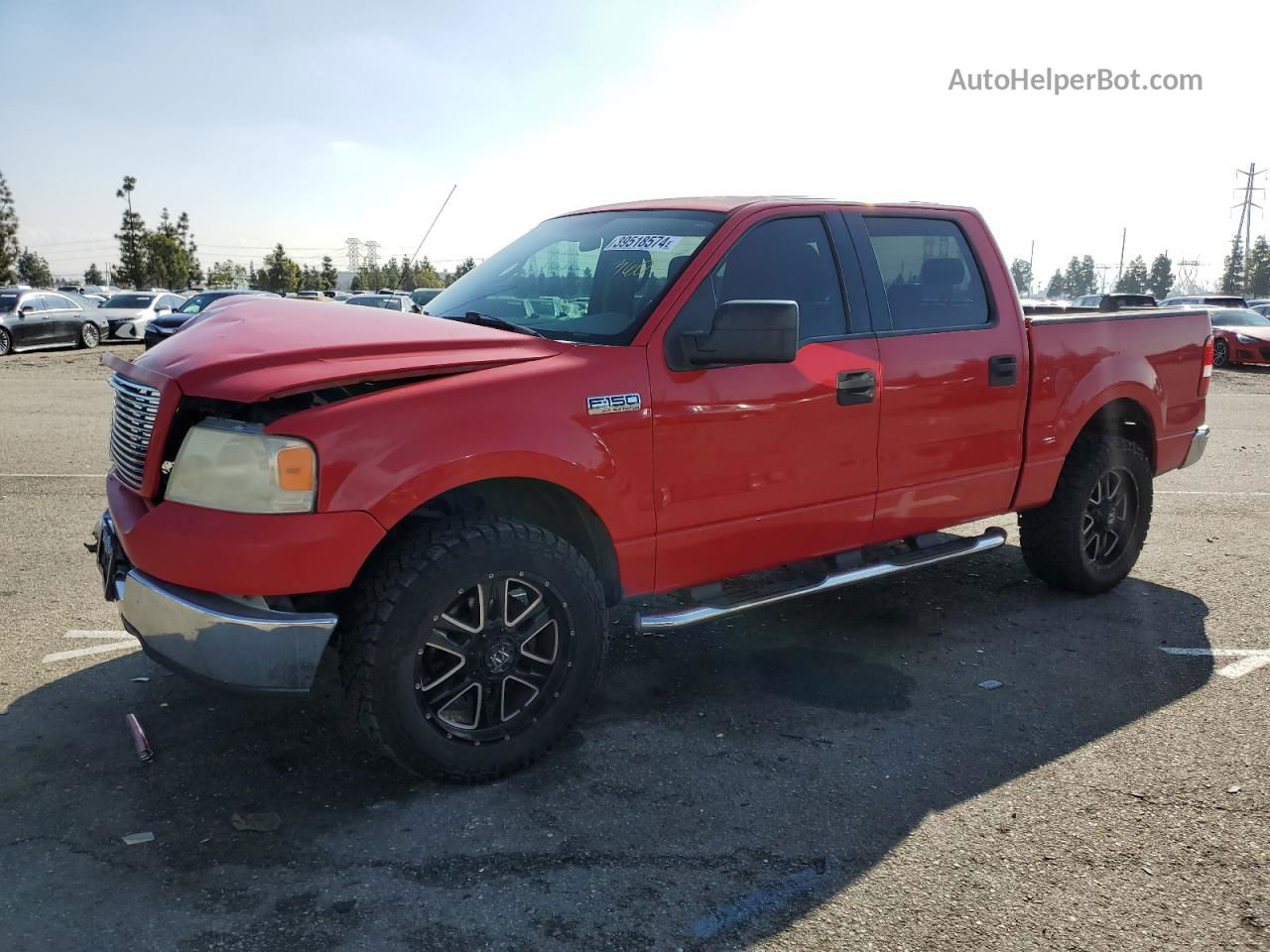 2005 Ford F150 Supercrew Red vin: 1FTPW12555KE80950