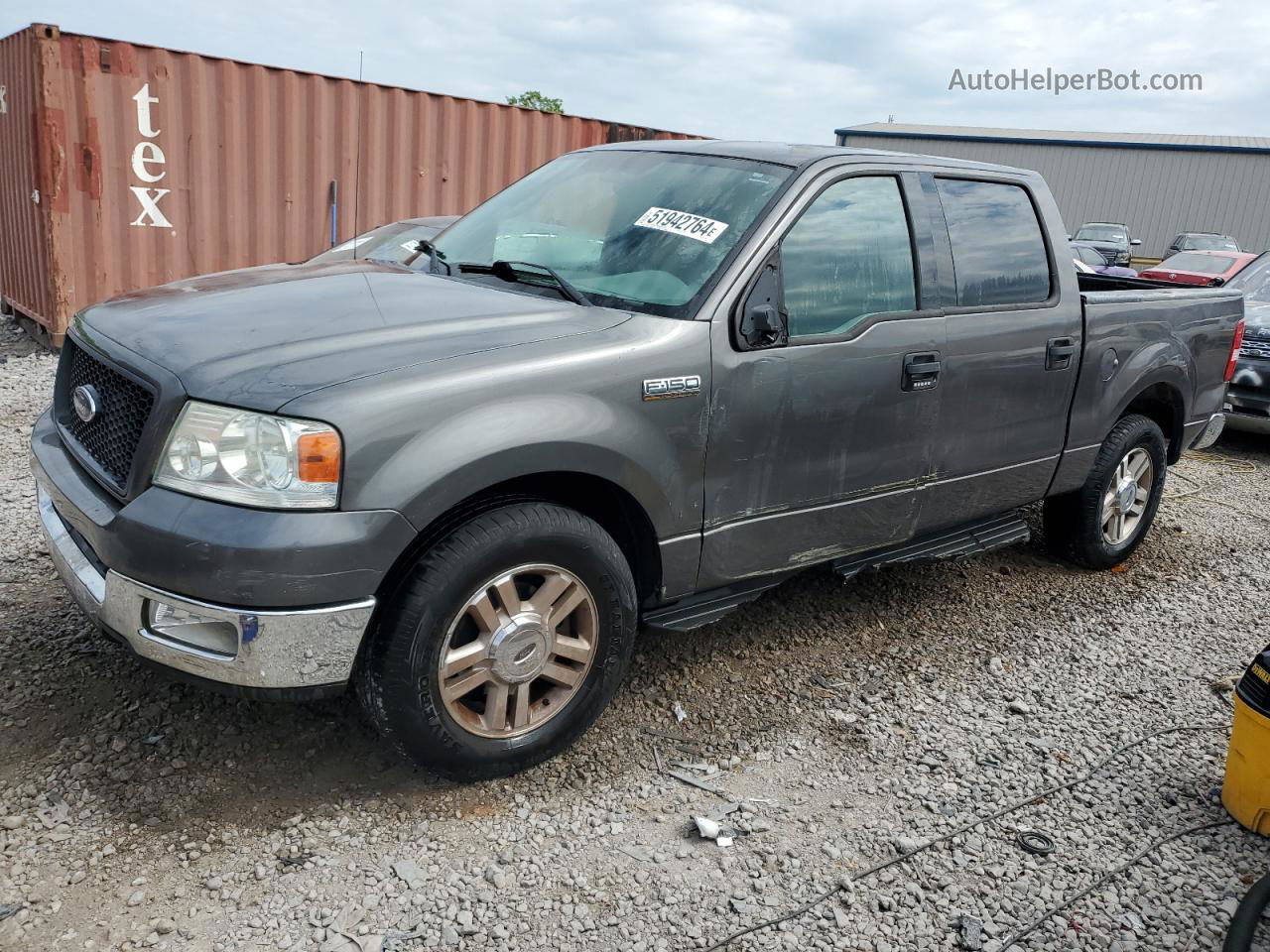 2004 Ford F150 Supercrew Gray vin: 1FTPW12564KB97679